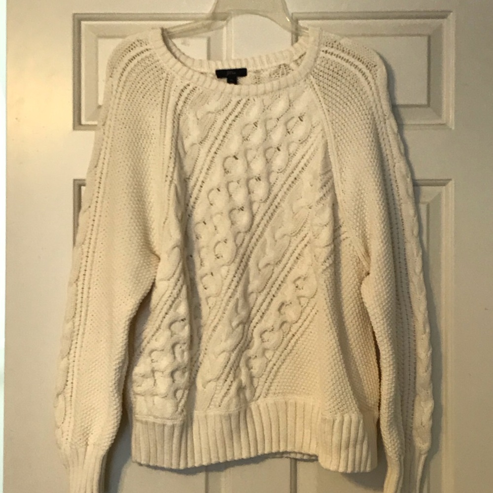 J-Crew XL Cream Boat Sweater